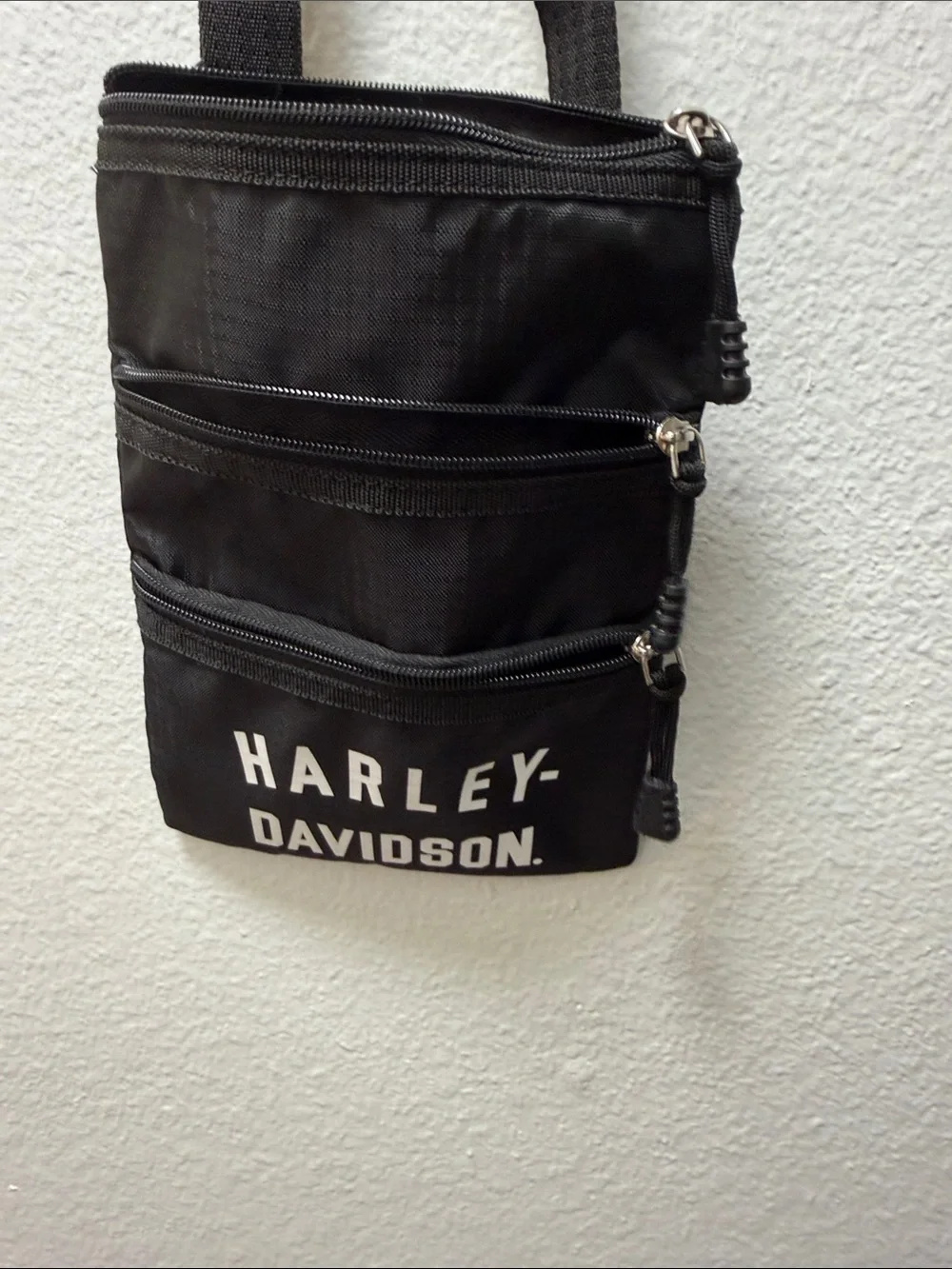 Harley-Davidson Black Compact Crossbody Organizer Bag